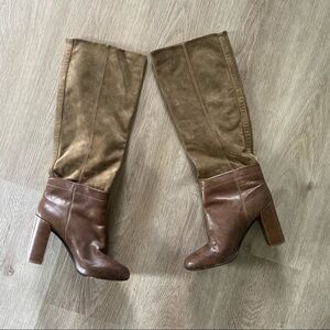 Vince Suede Pull On Heeled Boots